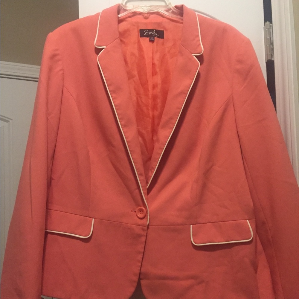 Peach suit jacket